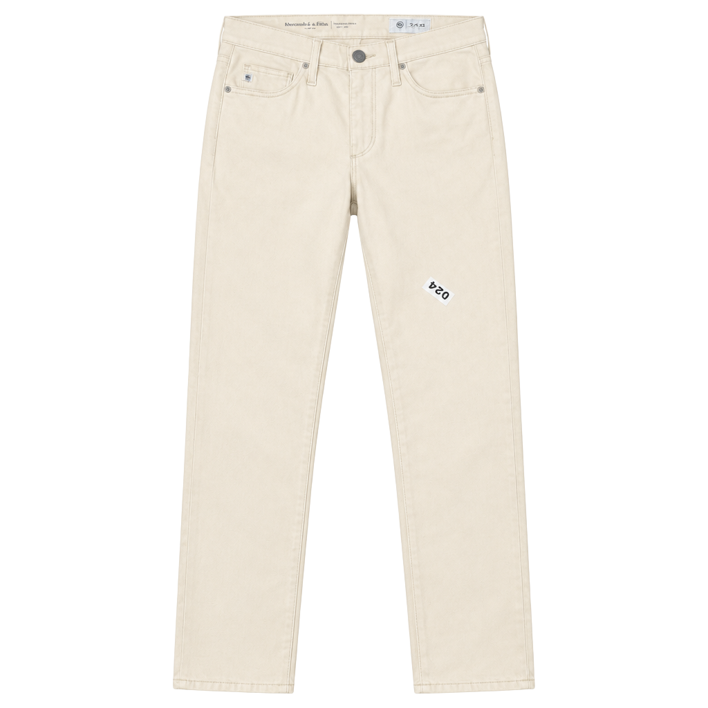 AG Jeans Prima Crop Cigarette Leg Size 26 Cream Denim 1