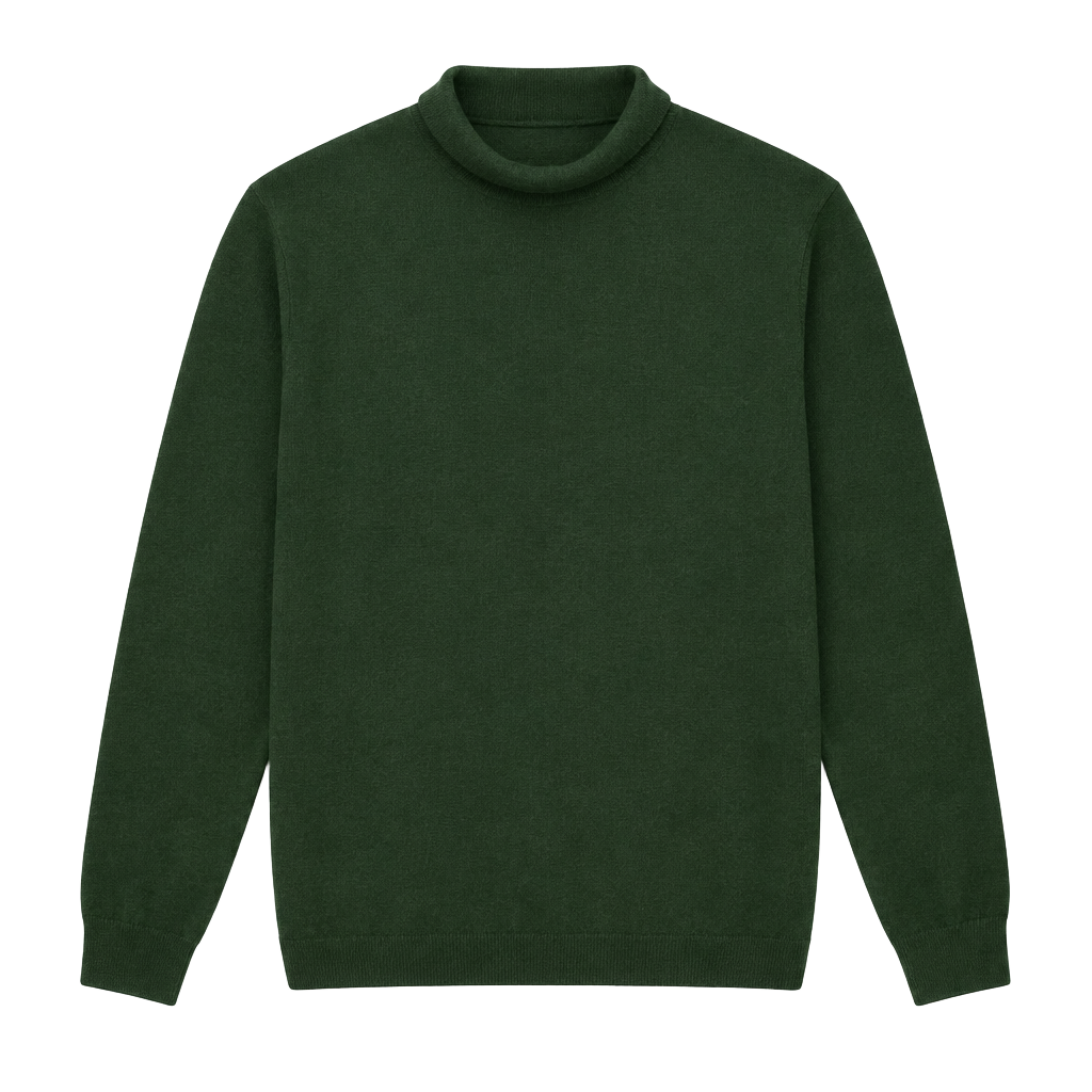 OGD Mock Neck Sweater Size L 100% Merino Wool 1