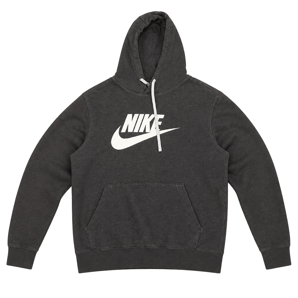 Nike Men's Sportswear Club Fleece Graphic Pullover Hoodie Dark Grey 1
