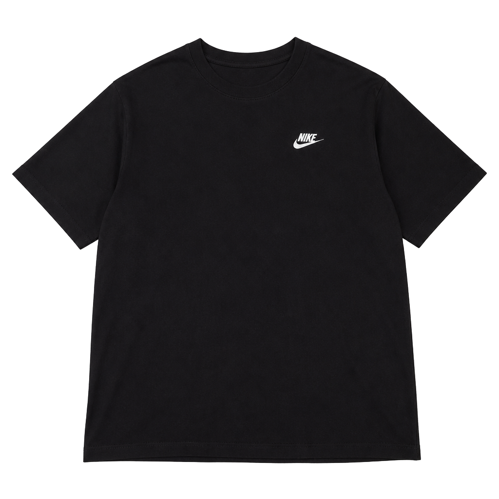 Nike Sportswear Club Men's Black Short Sleeve T-Shirt 1