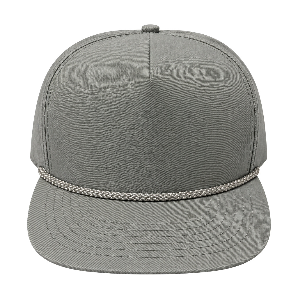 Voyager Vintage 80s 5-Panel Rope Snapback Hat Gray Made In USA 1