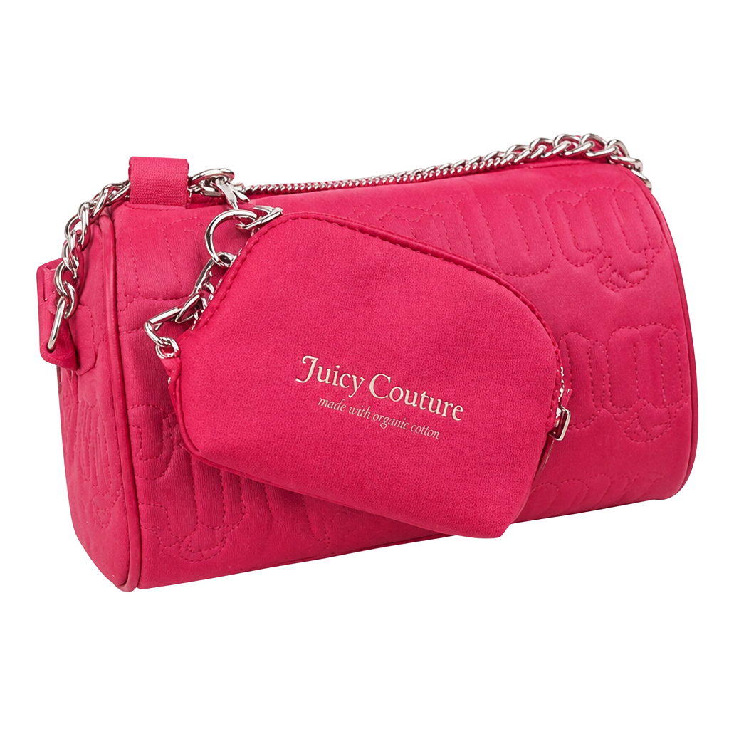 Juicy Couture Hot Pink Quilted Puff Barrel Crossbody Bag with Coin Pouch 1