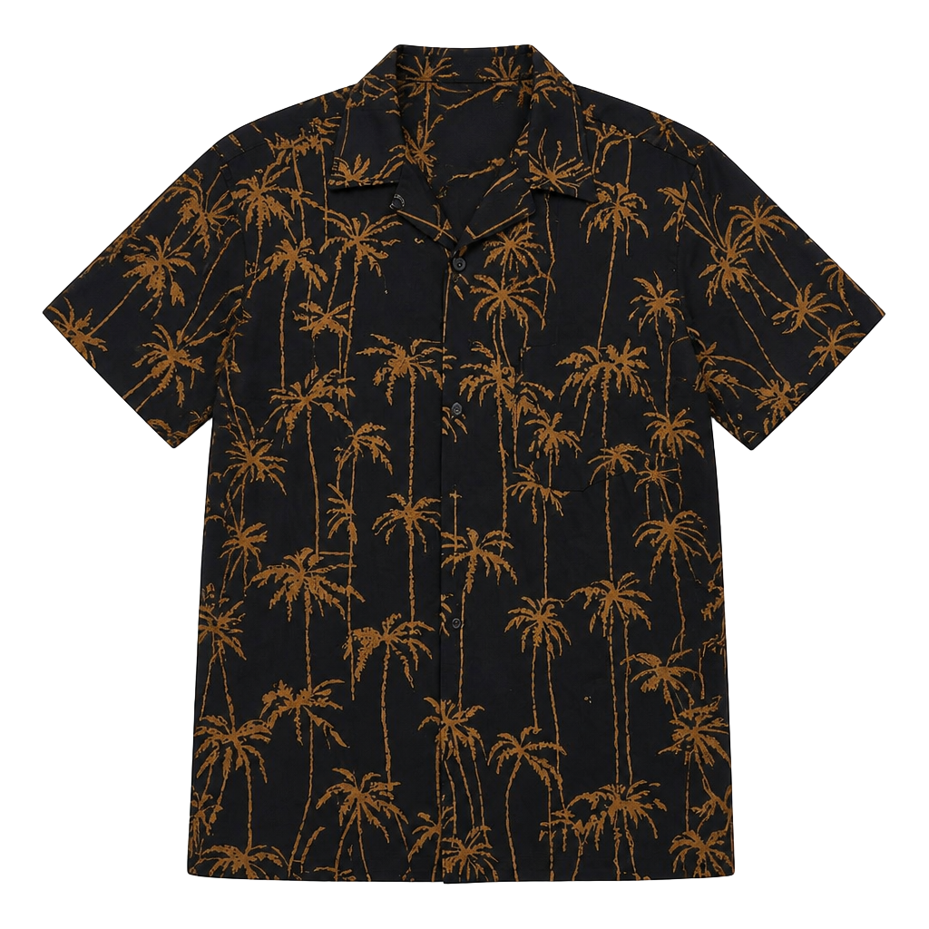 Civil Society Men's Palm Tree Print Short Sleeve Resort Shirt 1