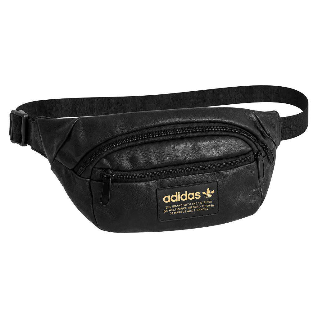 Adidas Black/White/ Gold Metallic Core Waist 1