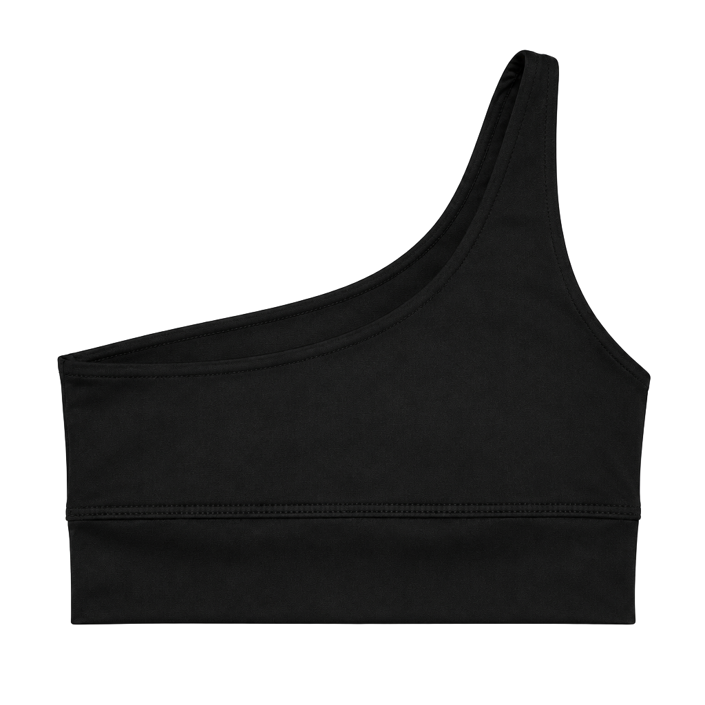 Series-8 Fitness Sports Bra Size M Black One Shoulder 1