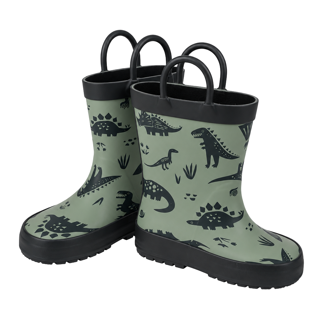 Unbranded Dinosaur Rain Boots Blue Kids 1