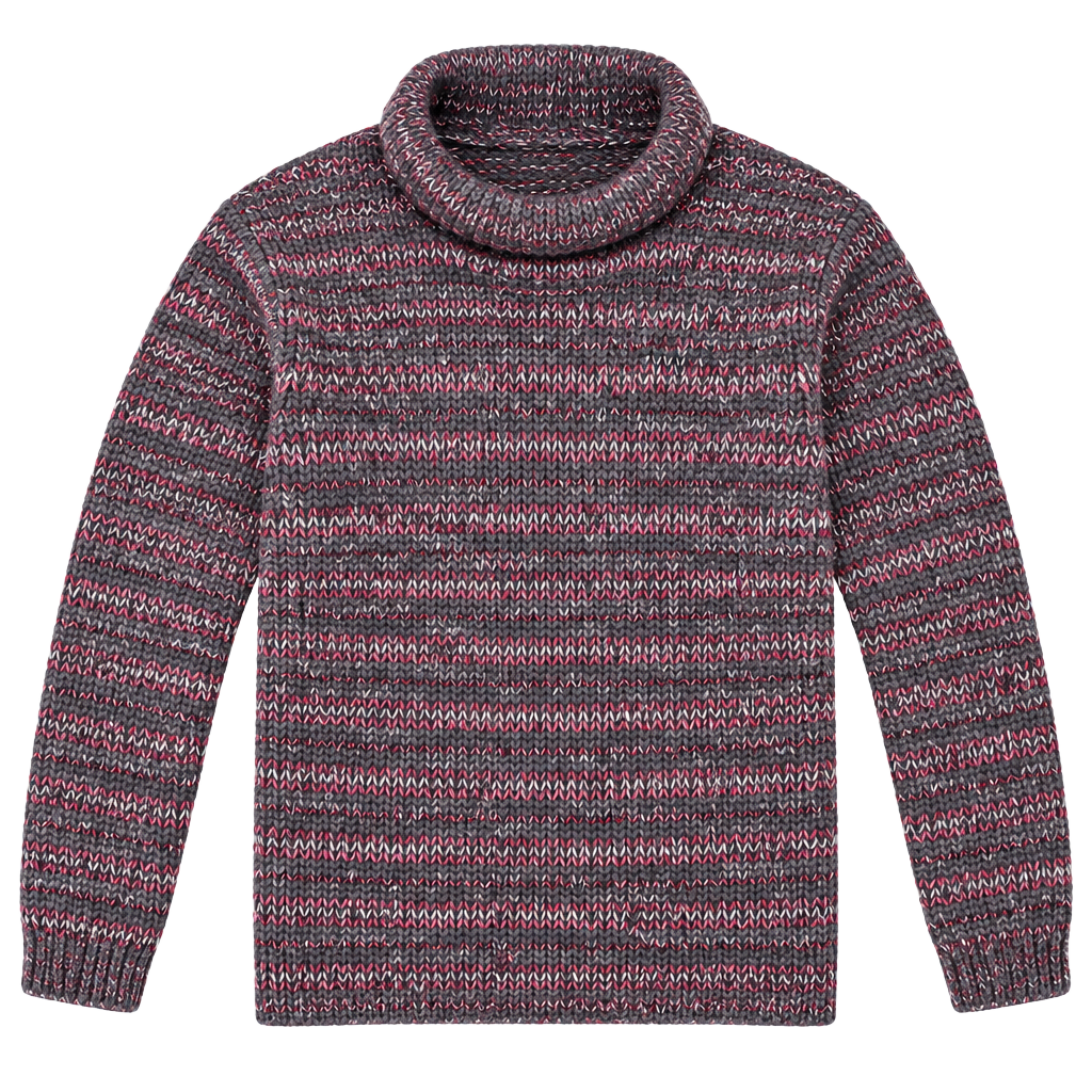 D&G Dolce & Gabbana Turtleneck Knit Sweater Size 38 Brown Burgundy 1