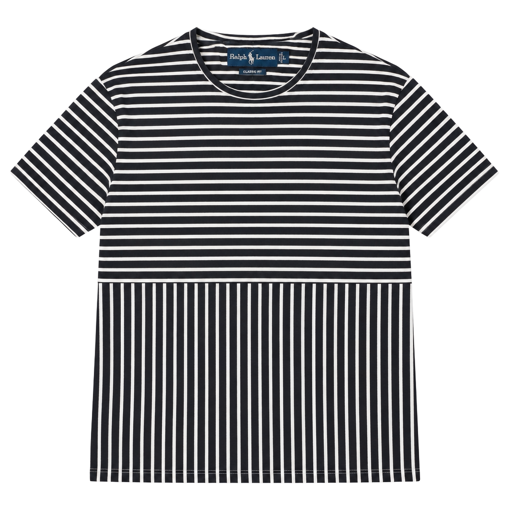 Ralph Lauren Classic Fit Button Down Shirt Size L Navy White Stripe 1