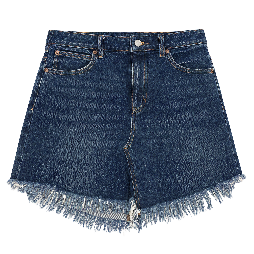 Free People We The Free Bailey Fringe Denim Mini Skirt Size 29 Blue 1