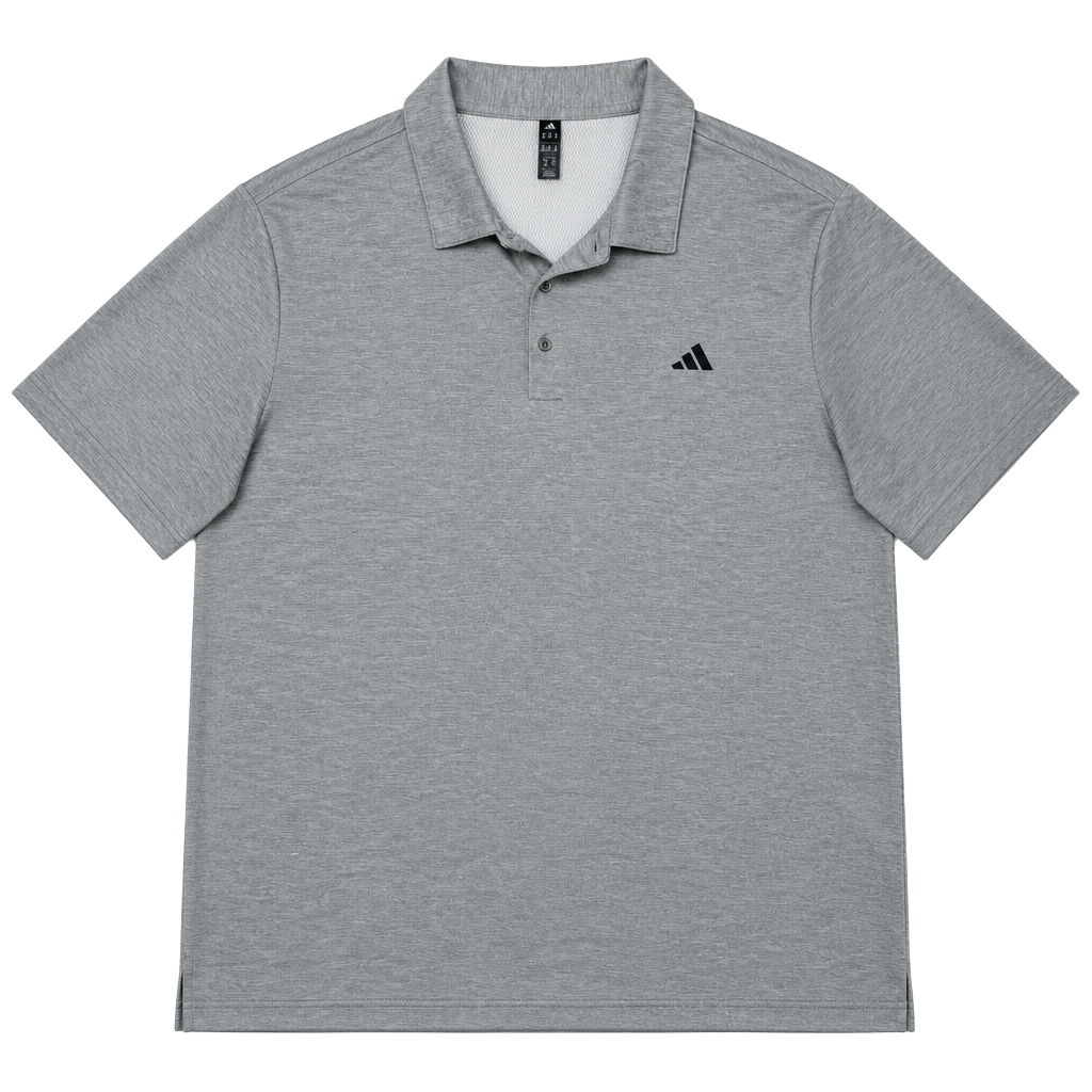 Adidas Men's Gray Value Polo 2 Heathered Short Sleeve Golf Shirt Size 2XL 1
