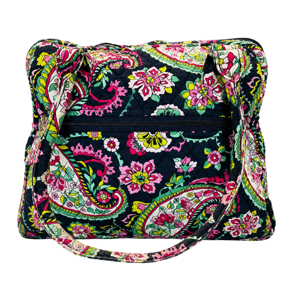 Vera Bradley Quilted Cotton Handbag in Petal Paisley Pattern 1