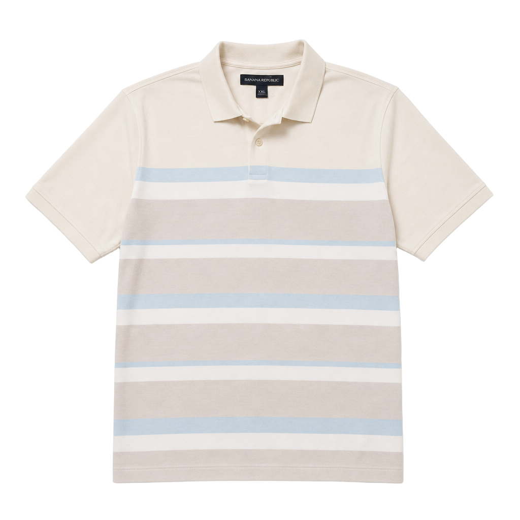 Banana Republic XXL Cream Striped Knit Shell Top 1