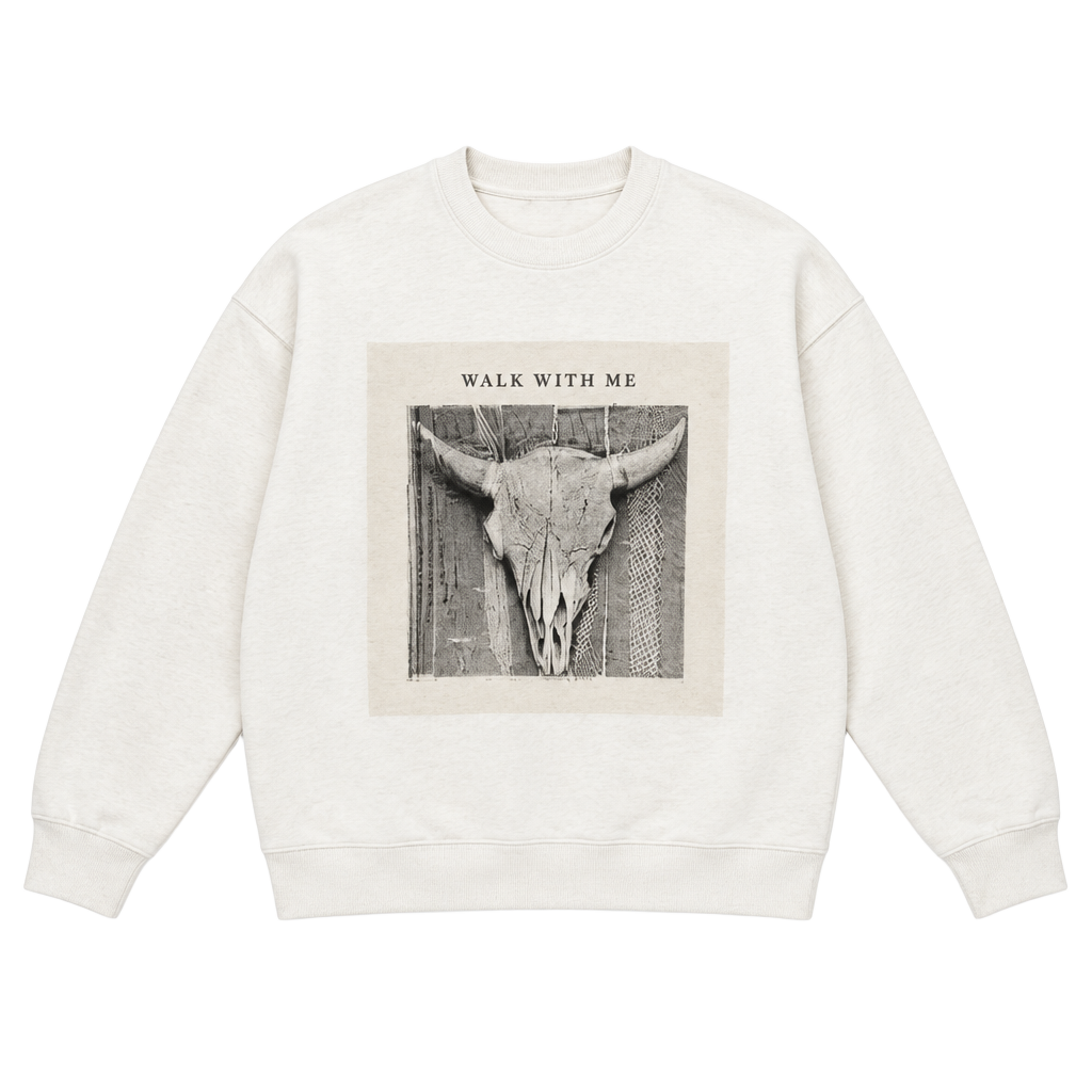 Anine Bing Ramona Walk With Me Sweatshirt White 1