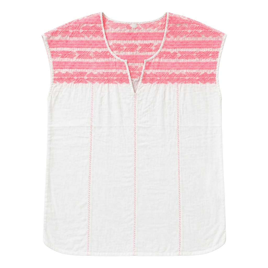J. Crew Embroidered Pink Boho Tunic Swim Cover Up 1