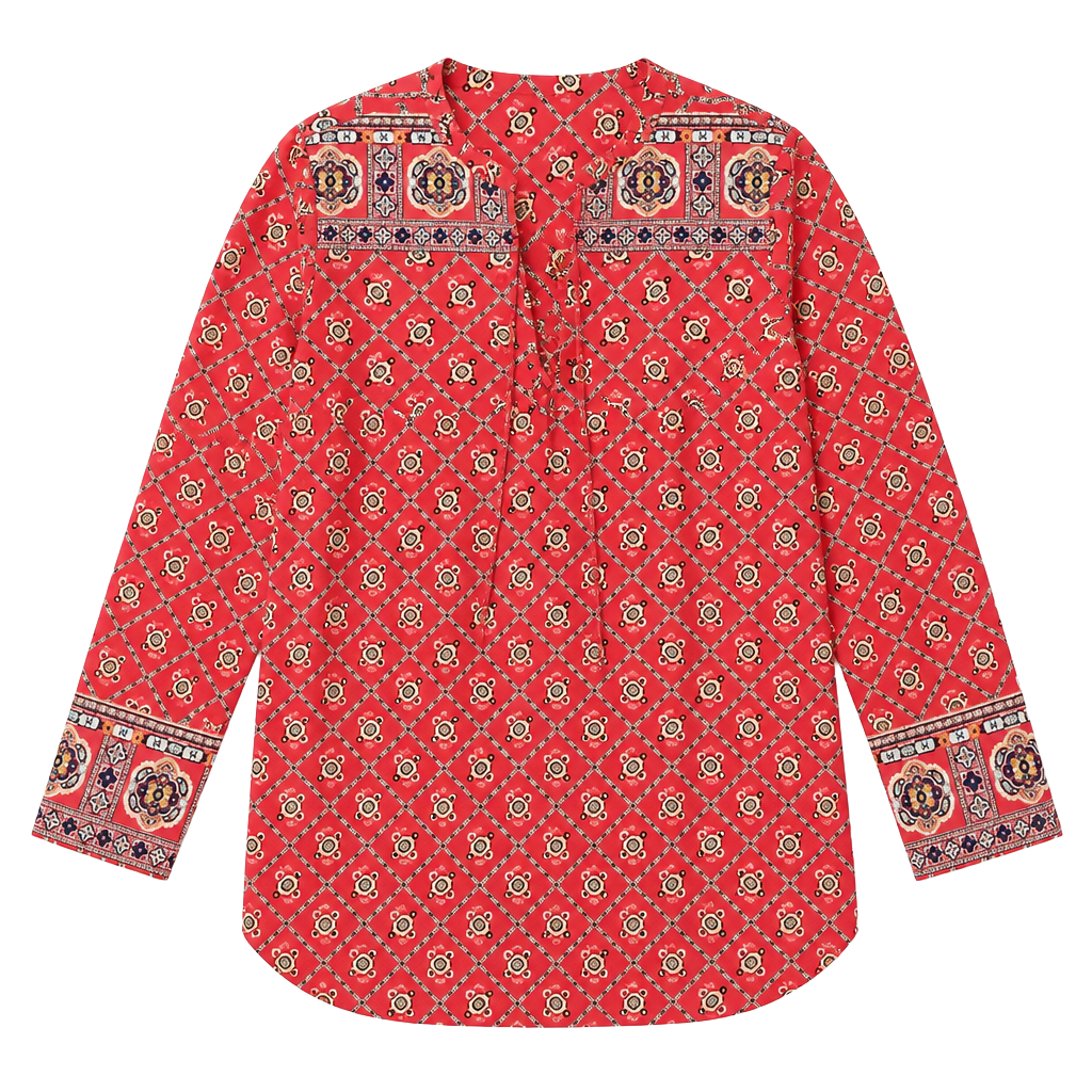 Nanette Lepore Red Batik Swim Cover Up 1