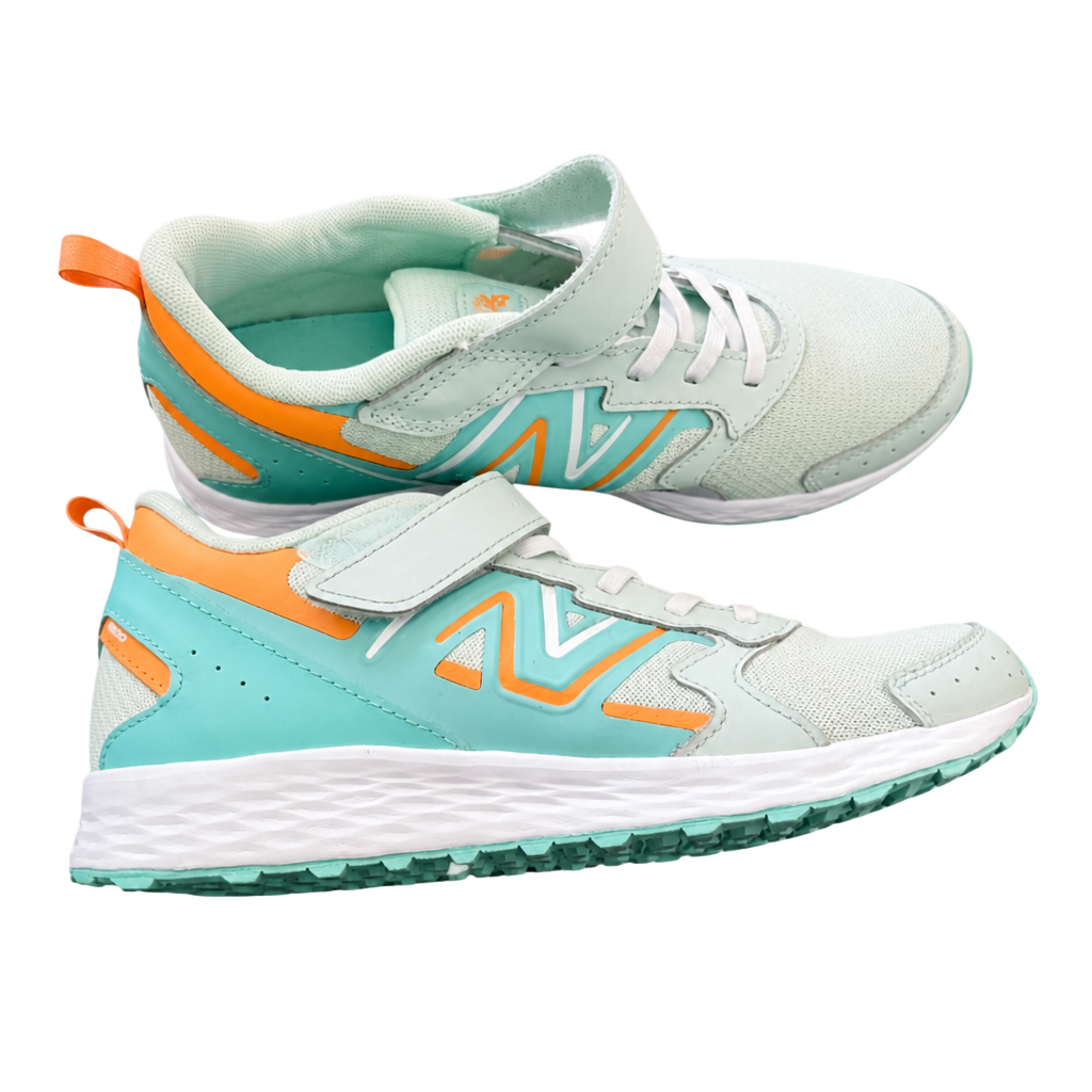 New Balance US 7 Fresh Foam 650 Bungee Lace w/ Top Stra Blue Orange Comfort 1