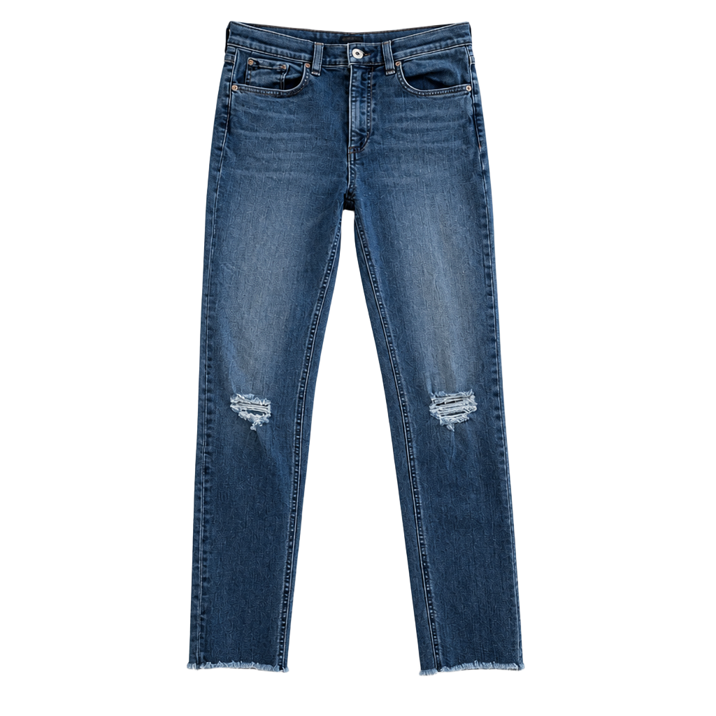Rag & Bone High Rise Ankle Skinny Jeans - Distressed Woman Size 27 School 1