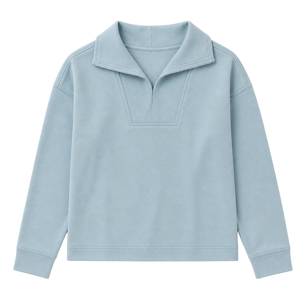 Eddie Bauer Women's Light Blue Quarter Zip Pullover Sweatshirt, XXL 0048 1