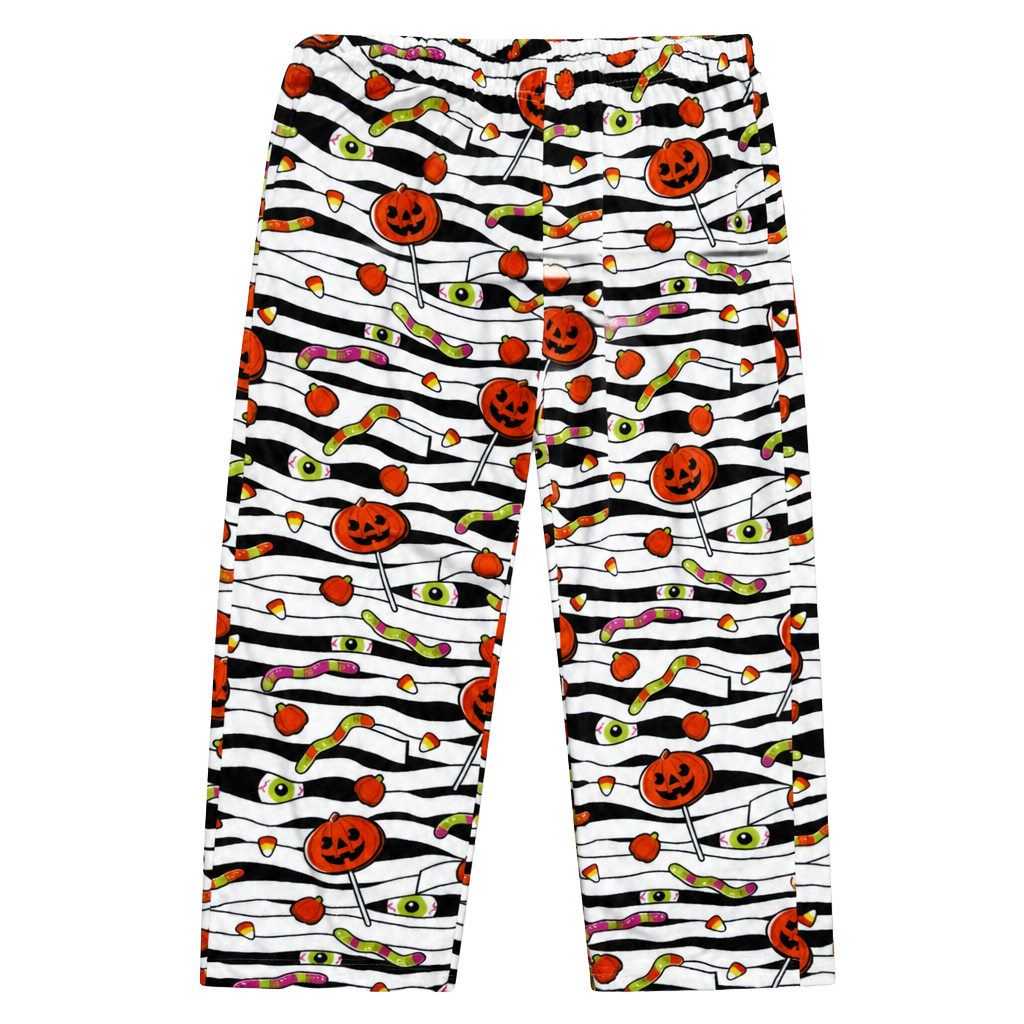 Happy Boxer Halloween Pumpkin Candy Corn Eye Ball Print Pajama Pants X-Large 1