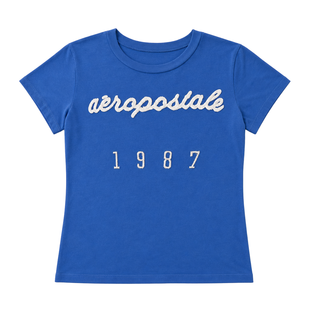 y2k Aeropostale Blue Graphic T-Shirt 1