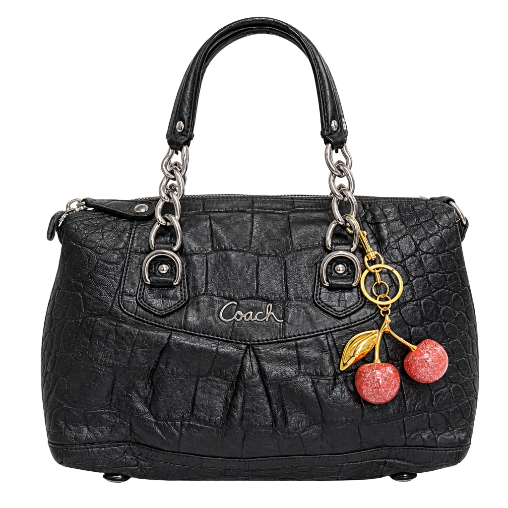 Coach Ashley Croc-Embossed Satchel 1