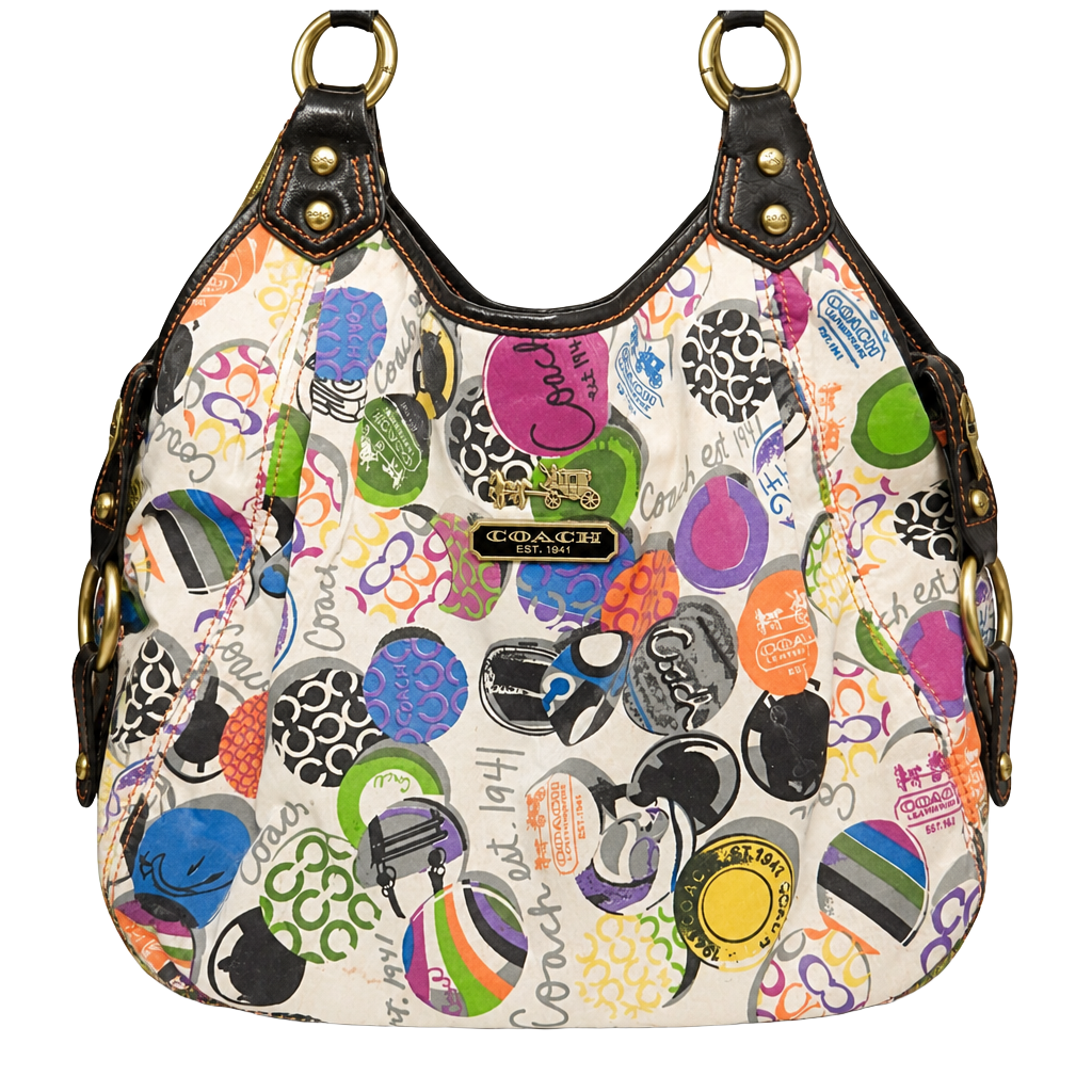 Coach Multicolor Logo Print Hobo Bag 1