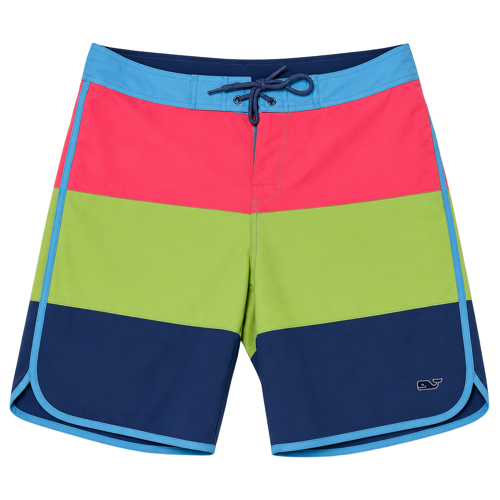 Vineyard Vines Men's Neon Colorblock Board Shorts Swim Trunks Size 32 1