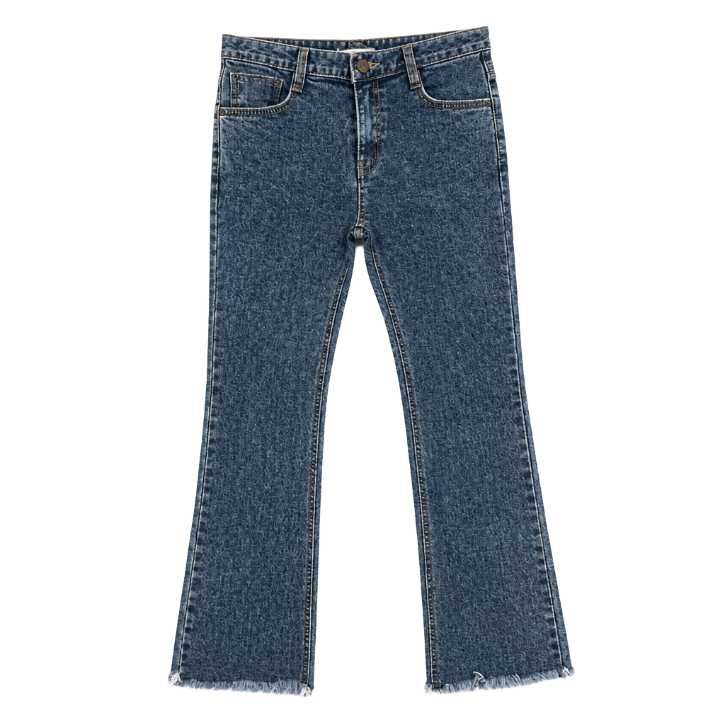 Storets Blue Straight Leg Jeans with Contrast Stitching 1