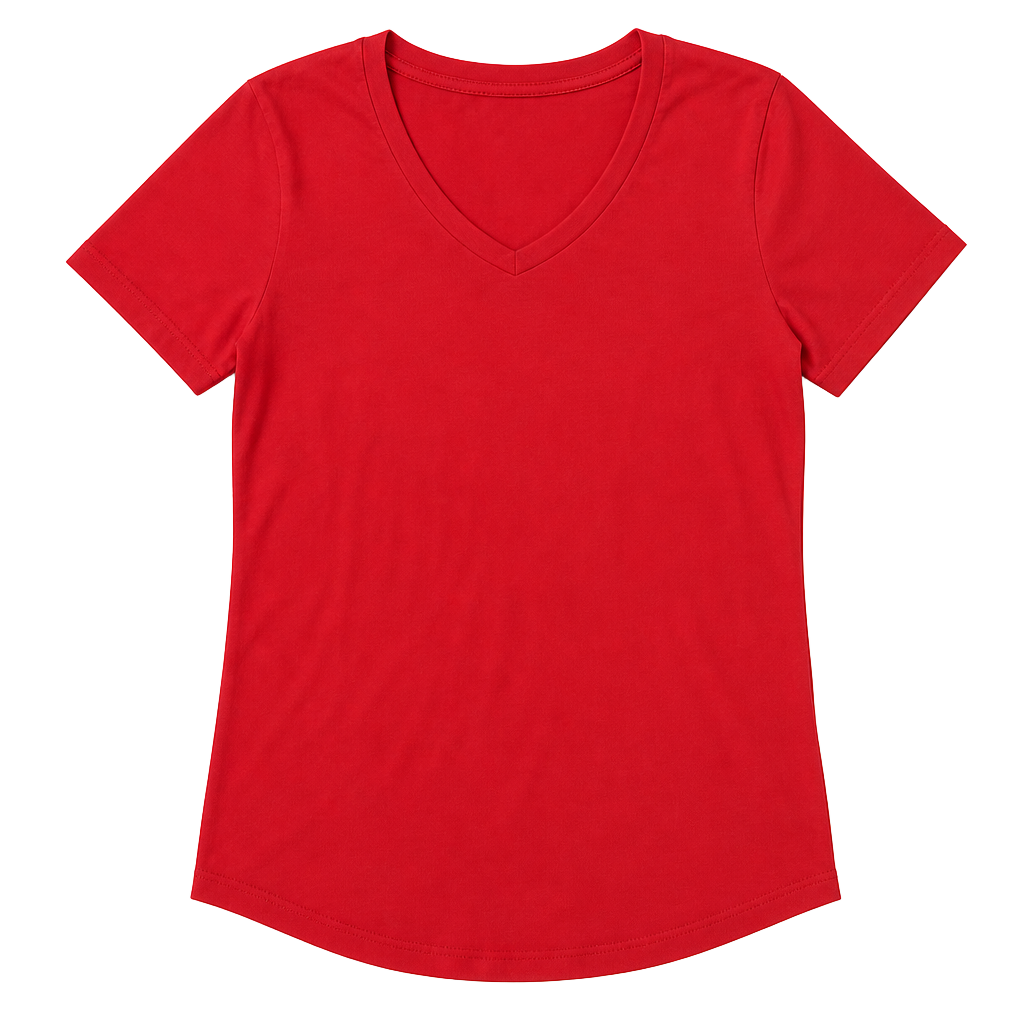 Time and Tru Women's Bright Red Short Sleeve Tee 1