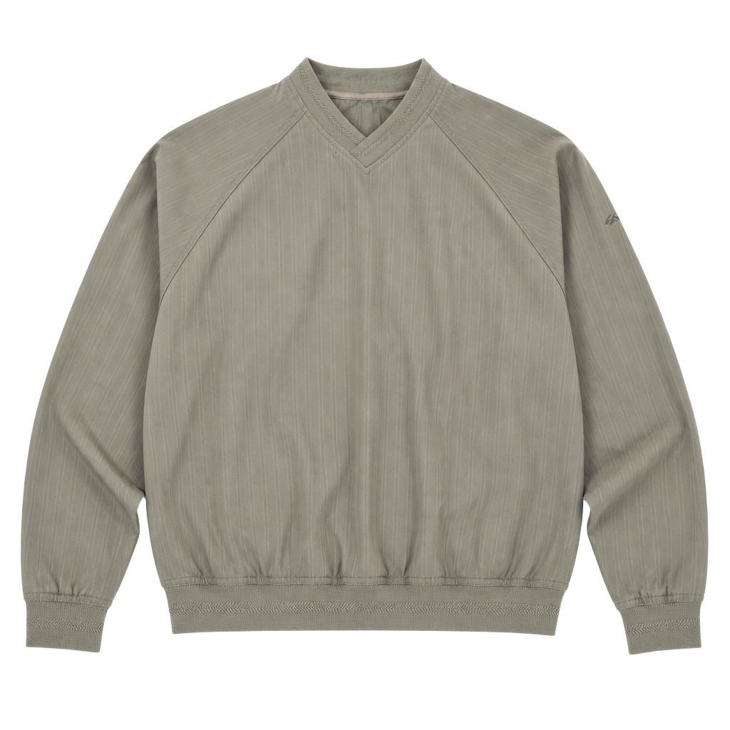 Greg Norman Olive Green V-Neck Windbreaker Golf Pullover Jacket Mens Medium 1