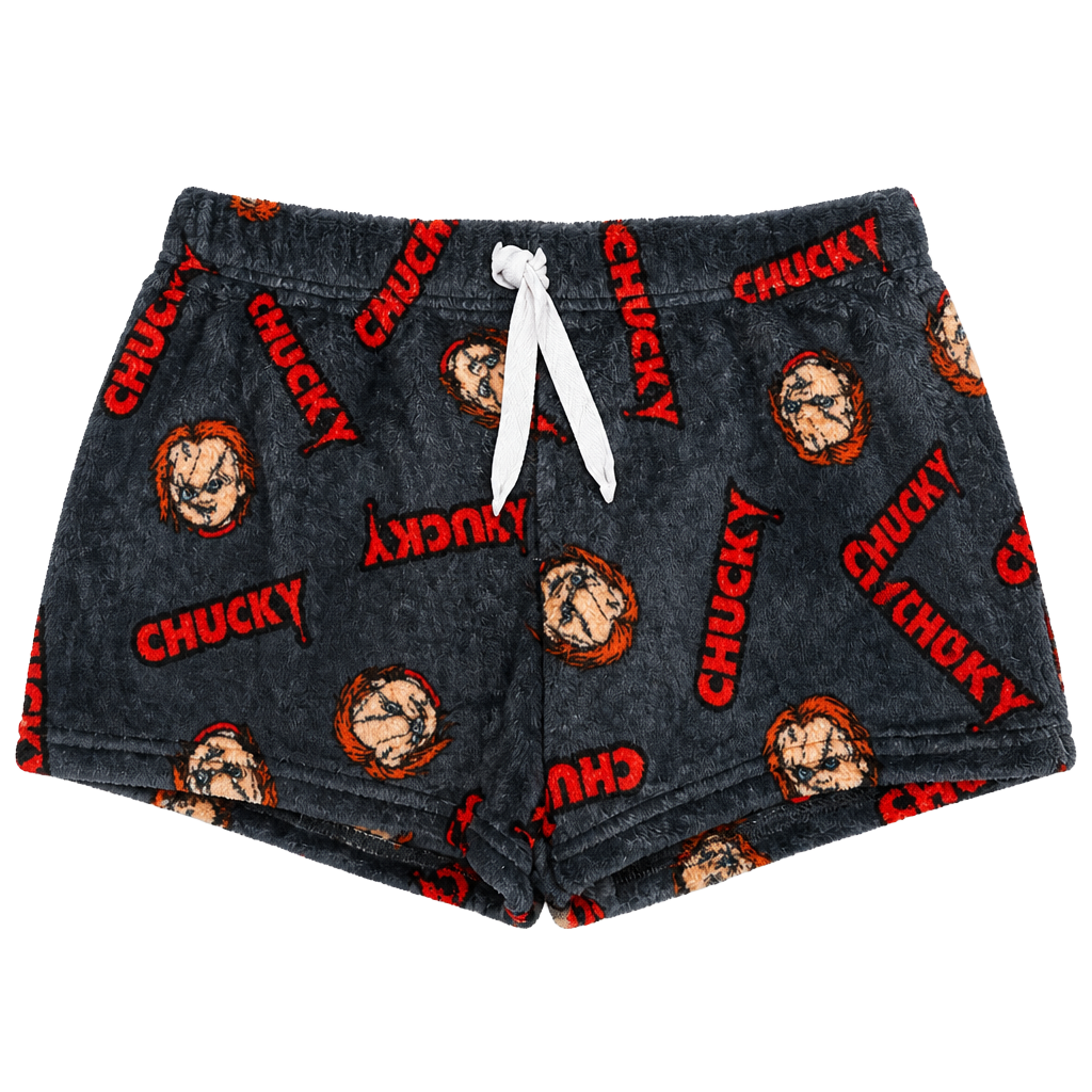 Chucky Fleece Sleep Shorts Size L Gray Horror Movie 1