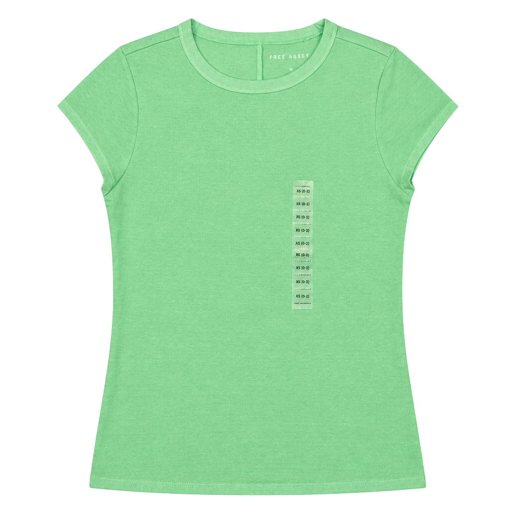Free Assembly Cap Sleeve Tee Size XS (0-2) Sweet Mint Green Ribbed Top 1