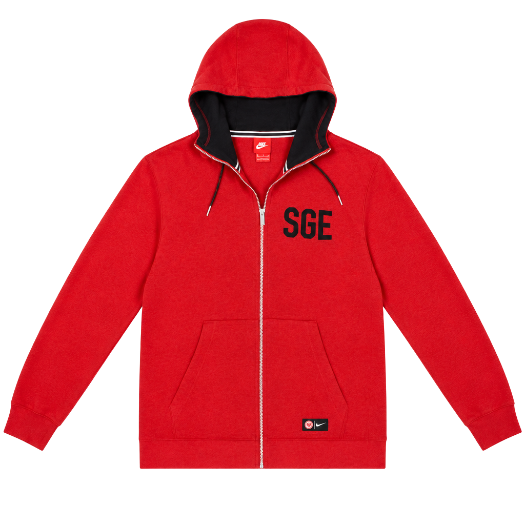 Nike SGE Full Zip Hoodie Red 1