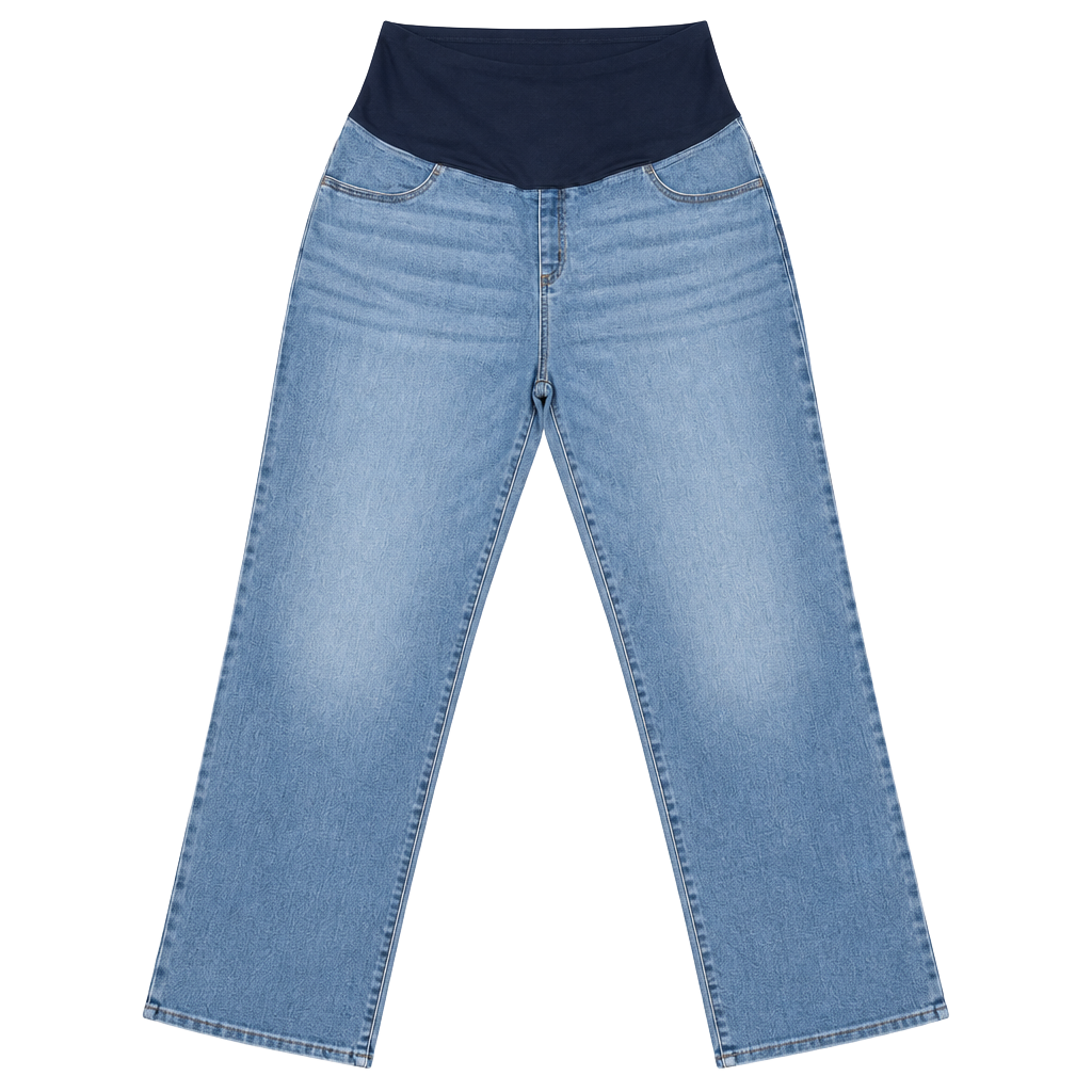 Ingrid & Isabel Maternity Over Belly Straight Jeans Size XXL Light Wash 1