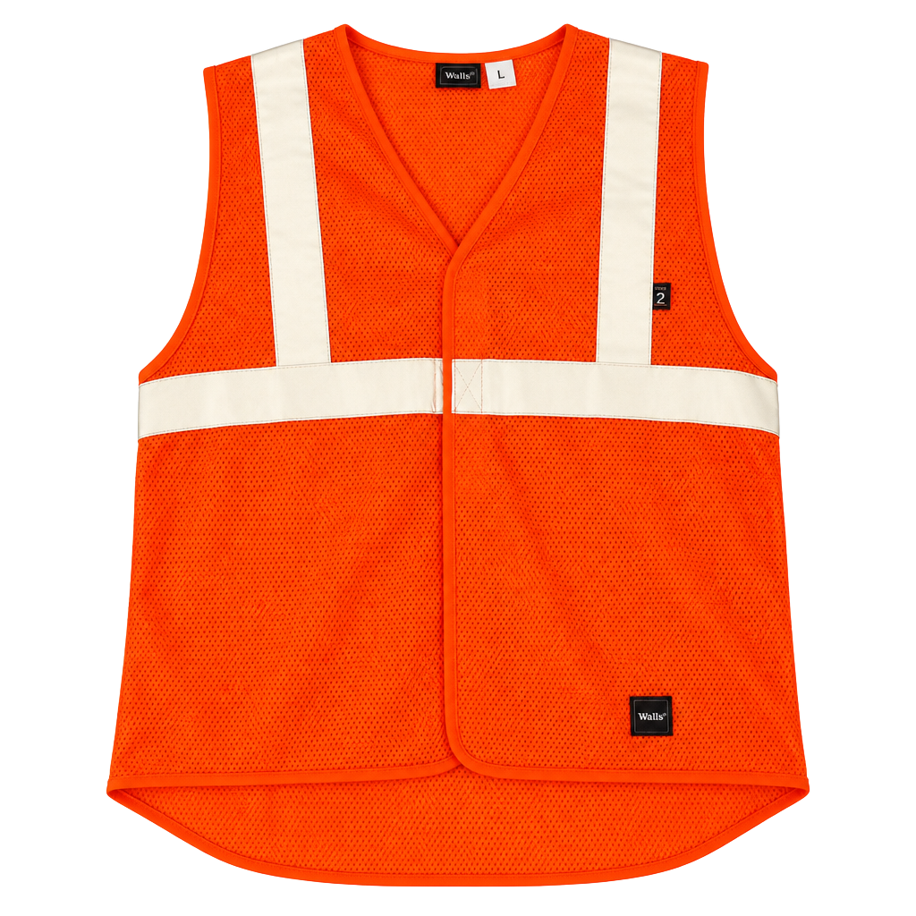 Walls ANSI 2 Safety Vest Orange Mesh Reflective 1