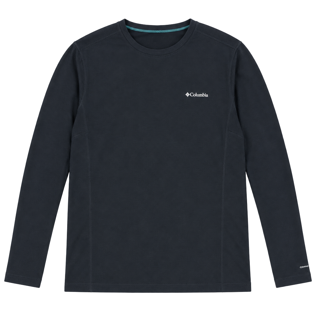 Columbia Omni-Wick Long Sleeve Crew Shirt Size M Black 1