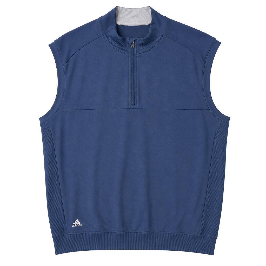 Adidas Men's Quarter Zip Golf Vest Sleeveless Pullover 1
