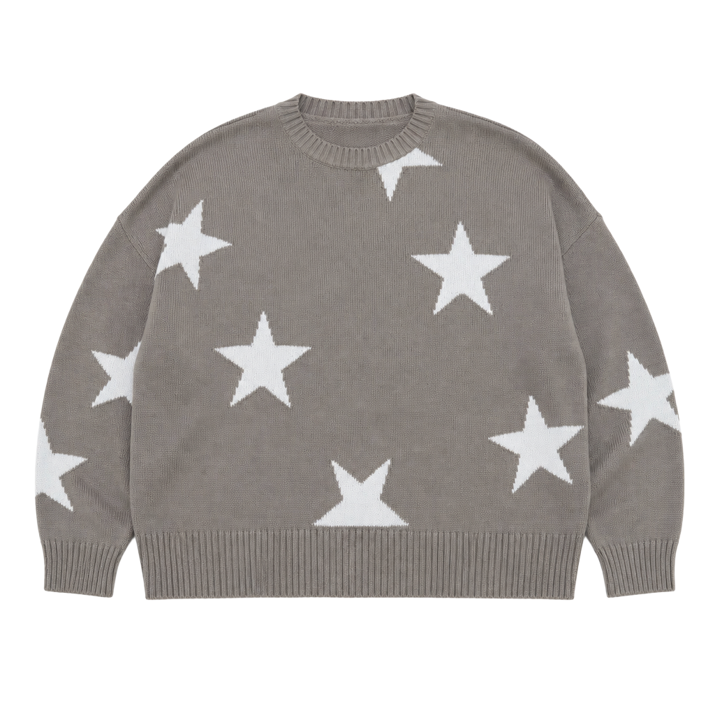 Hollister Star beige Sweater NWOT Hollister Co. M 1