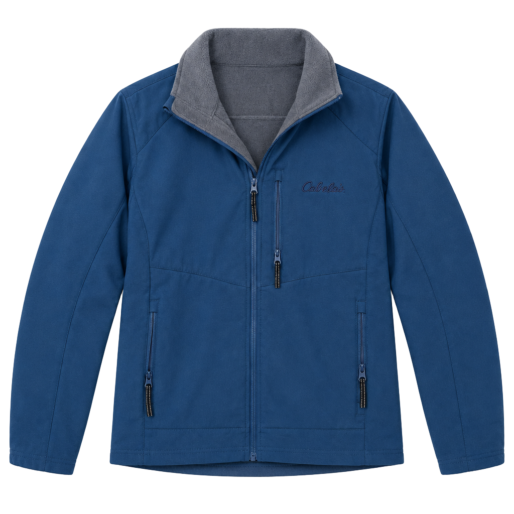 Cabela’s Stillwater Supply Co. Blue Fleece Lined Softshell Jacket Men’s Large 1