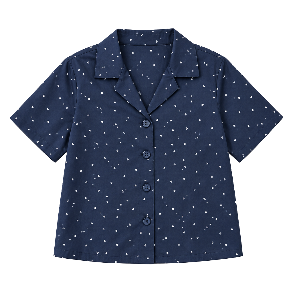 Marine Layer Silk Star Print Pajama Shirt Size Small 1