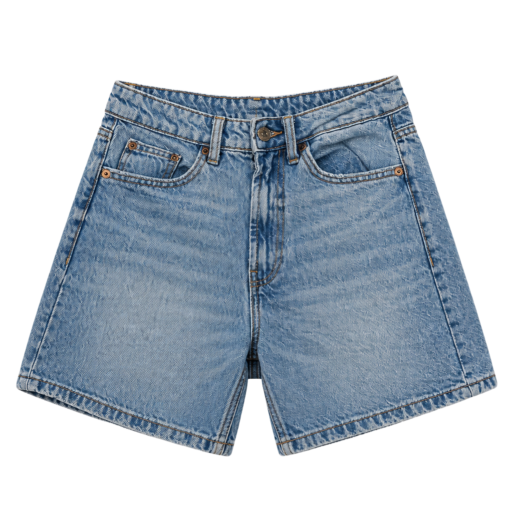 Zara Women's Denim High-Rise Basic Shorts 1