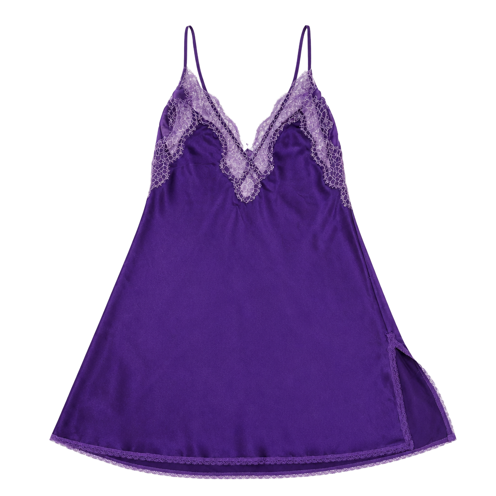Victoria's Secret Satin and Lace Plunge Slip Dress 1