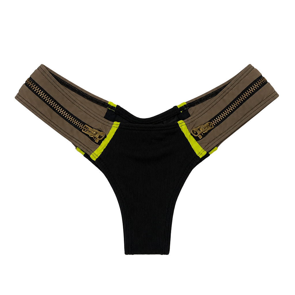Beach Bunny Swimwear Zipper Detail Bikini Bottoms 1