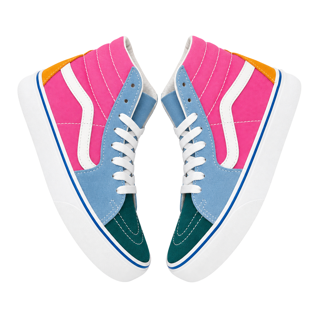 Vans Sk8-Hi Multi-Color High Top Sneakers Size 4.0 Men / 5.5 Women 1