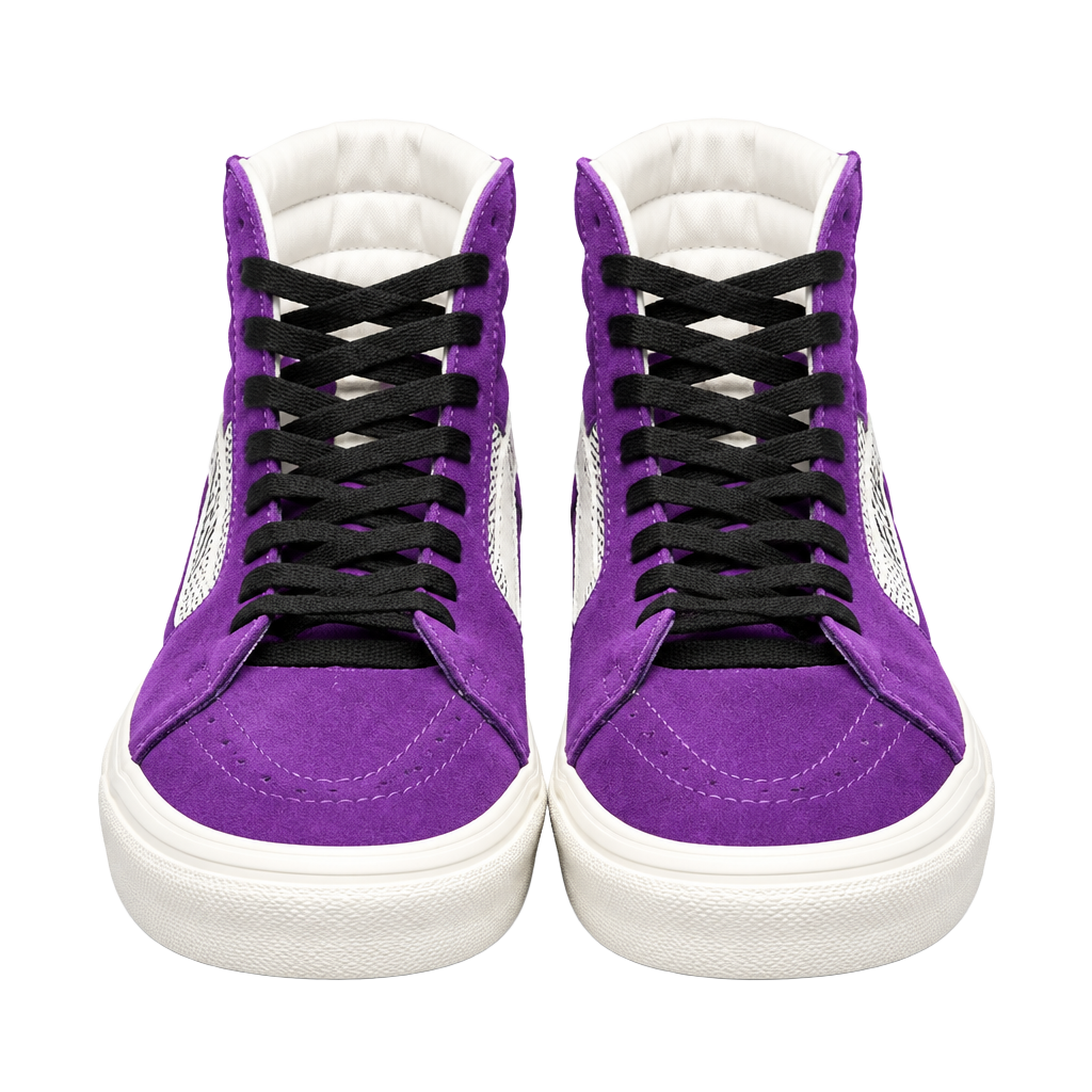 Vans Sk8-Hi Bolt Size 12.0 Purple Suede High Top Sneakers 1