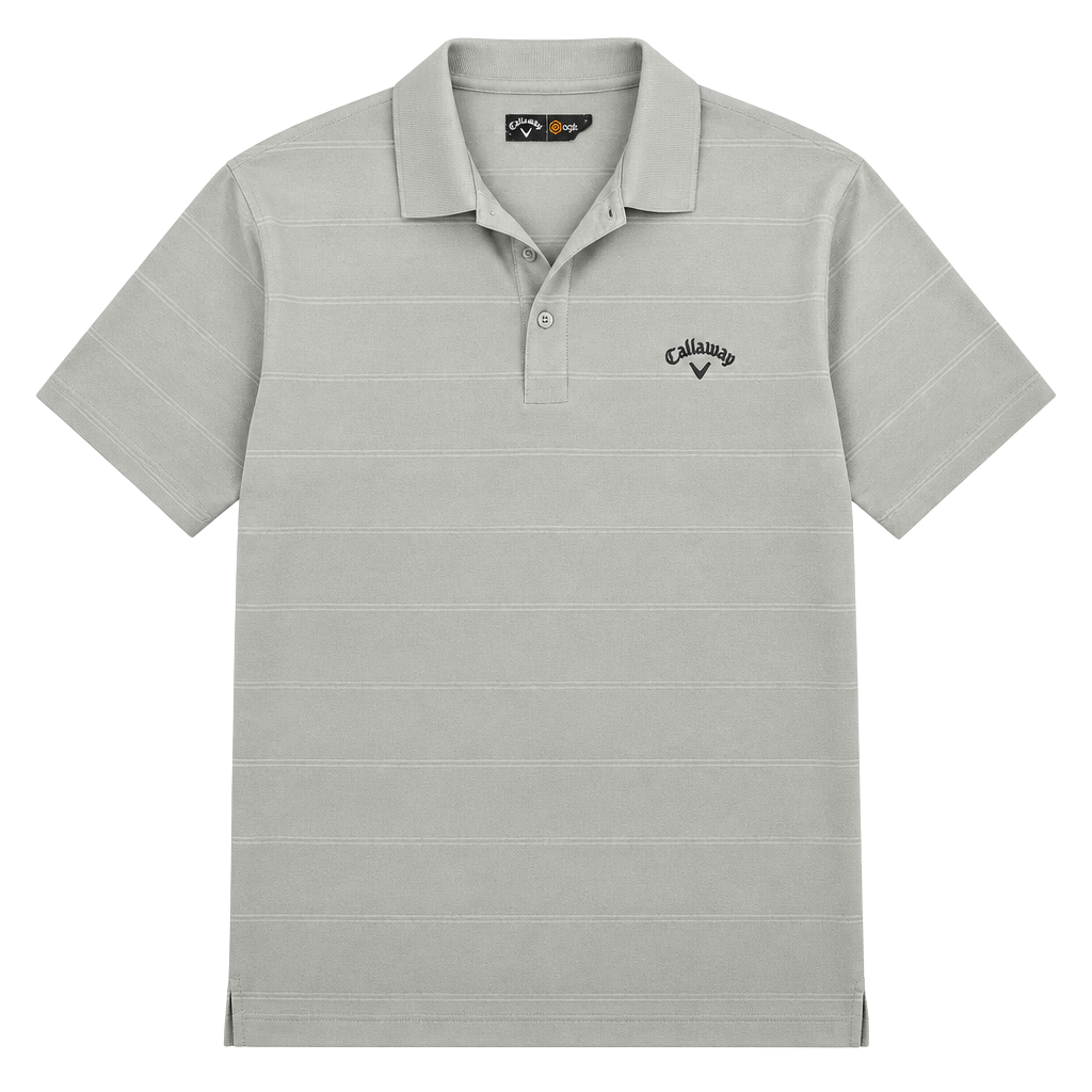 Callaway Golf Polo Shirt Size M Gray Striped 1