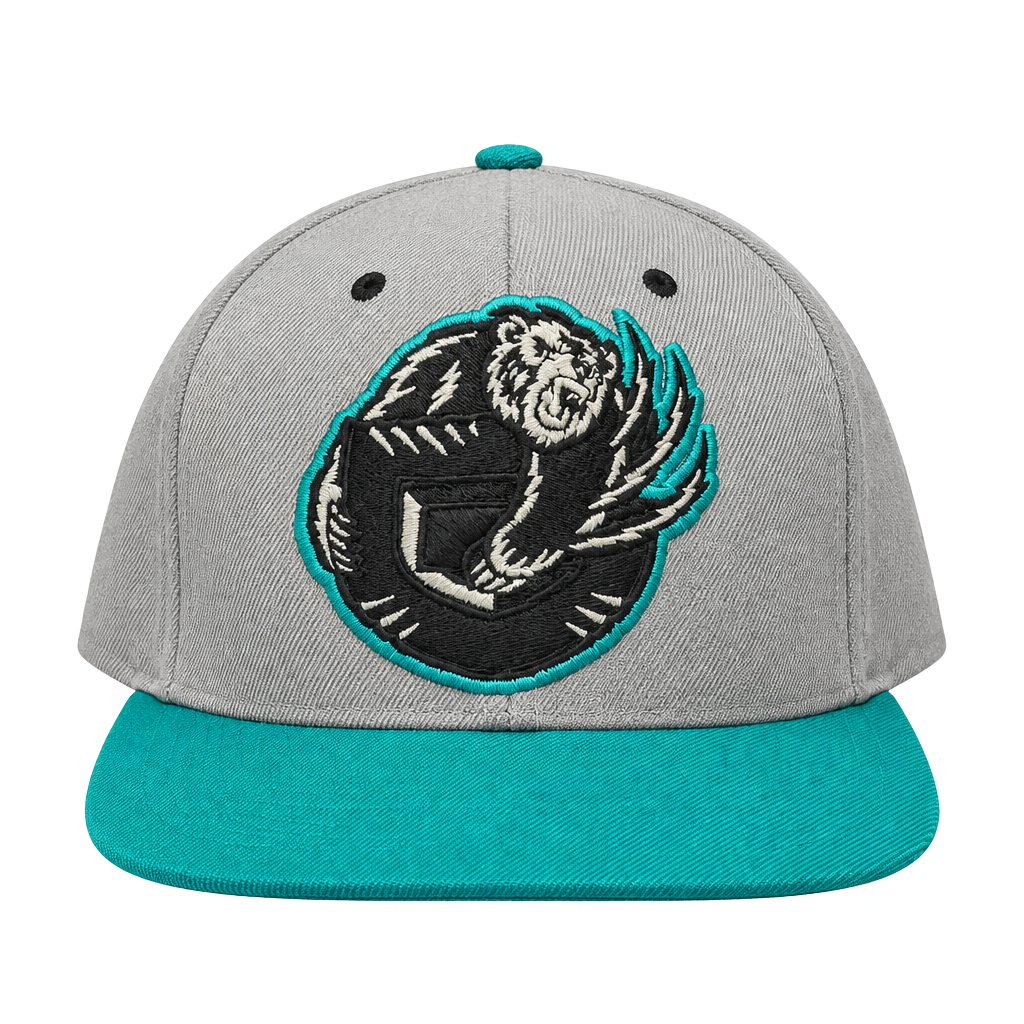 Mitchell & Ness Vancouver Grizzlies Hat Adjustable Snapback Grey Teal 1