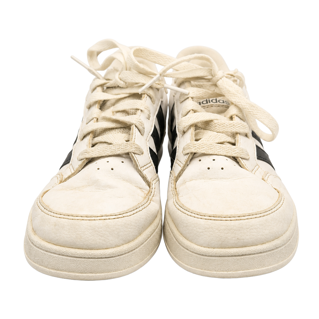 Adidas White and Black Team Court Sneakers Shoes 1