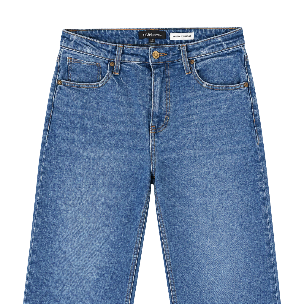 BCBGeneration Skater Straight Jeans Size 9/29 Medium Wash Distressed 1