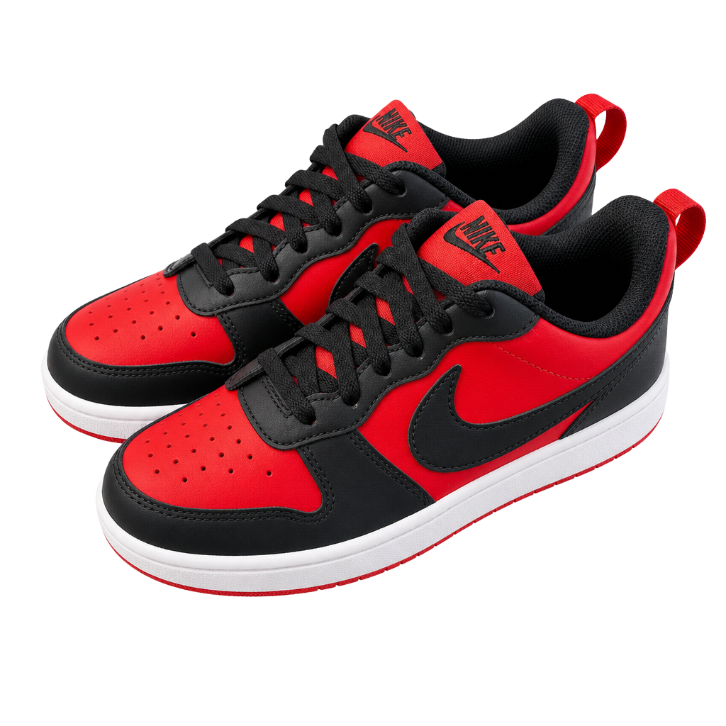 Nike Court Borough Low Recraft Big Kids' Shoes University Red/Black 1